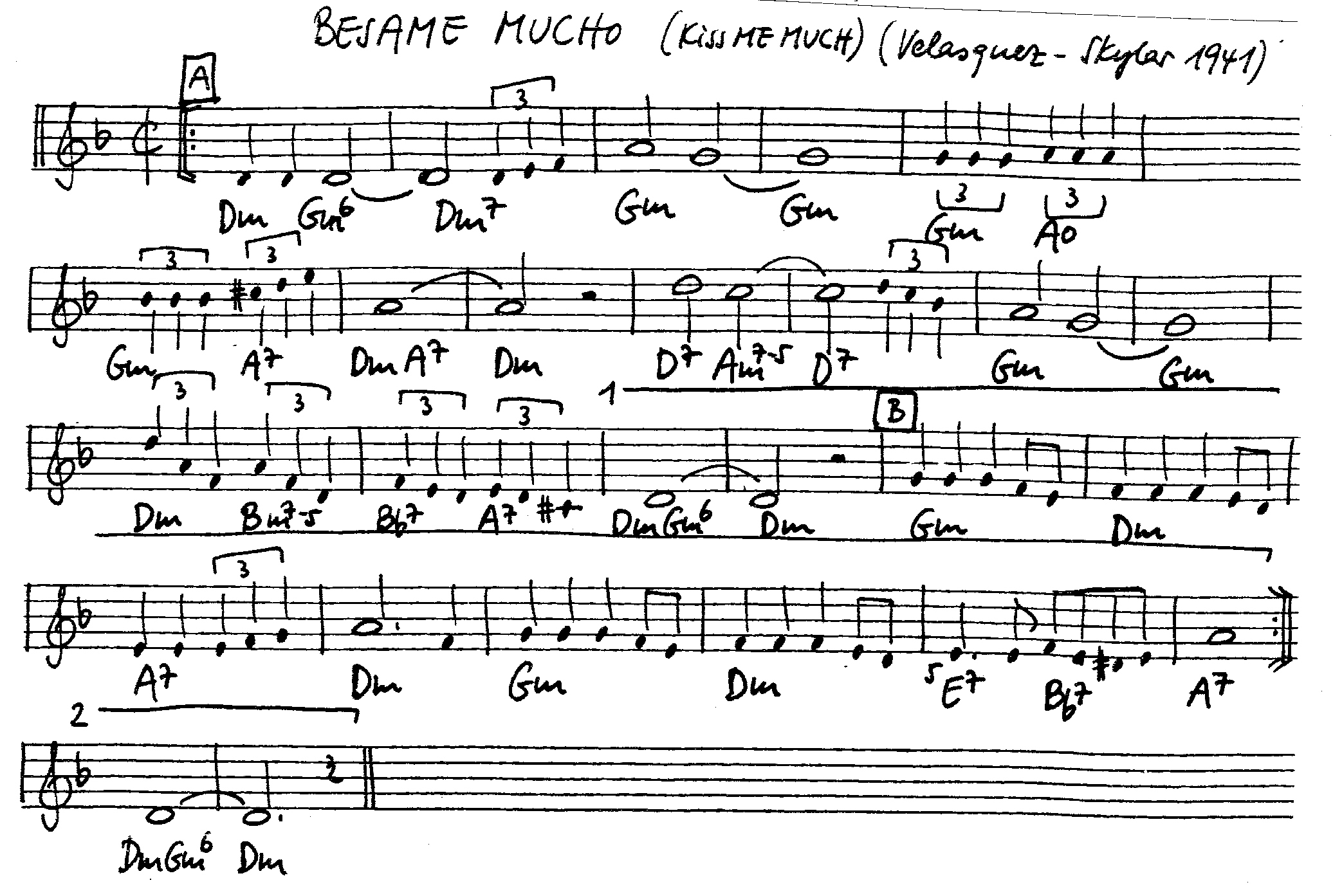 besame mucho leadsheet – book us for your next 20s or gatsby event